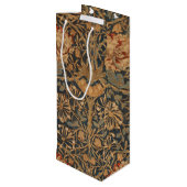 ウィリアム・モリスハニーサックルリッチ壁紙 ワインギフトバッグ (裏面アングル)