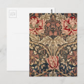 ウィリアム・モリスハニーサックルヴィンテージパターン ポストカード (正面/裏面)