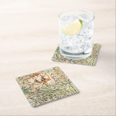 ウィリアム・モリスハニーサックル スクエアペーパーコースター (インサイチュ)