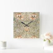 ウィリアム・モリスハニーサックル スクエア壁時計 (ホーム)