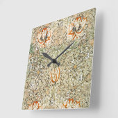 ウィリアム・モリスハニーサックル スクエア壁時計 (傾斜)