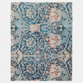 ウィリアム・モリスハニーサックル フリースブランケット (正面)