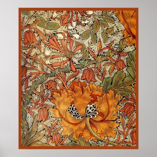 ウィリアム・モリスハニーサックル ポスター (正面)