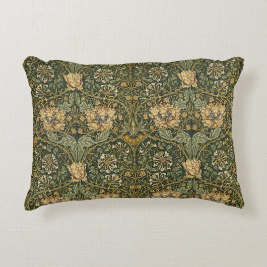 ウィリアム・モリスハニーサックル | ヴィンテージフローラ アクセントクッション (正面)
