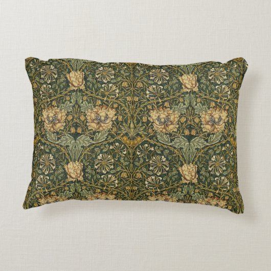ウィリアム・モリスハニーサックル | ヴィンテージフローラ アクセントクッション (裏面)