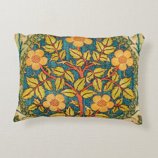 ウィリアム・モリスバラリース:クラシックアーツ&クラフツ アクセントクッション (裏面)