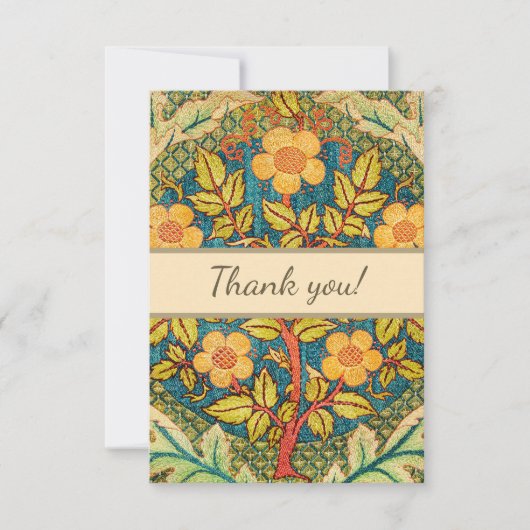 ウィリアム・モリスバラリース:クラシックアーツ&クラフツ サンキューカード (正面)