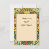 ウィリアム・モリスバラリース:クラシックアーツ&クラフツ サンキューカード (裏面)