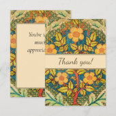 ウィリアム・モリスバラリース:クラシックアーツ&クラフツ サンキューカード (正面/裏面)