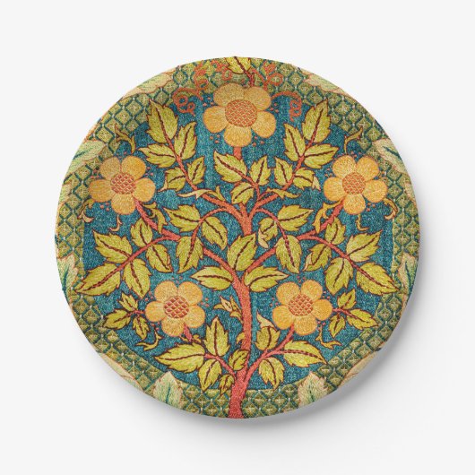 ウィリアム・モリスバラリース:クラシックアーツ&クラフツ ペーパープレート (正面)