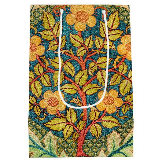 ウィリアム・モリスバラリース:クラシックアーツ&クラフツ ミディアムペーパーバッグ (裏面)