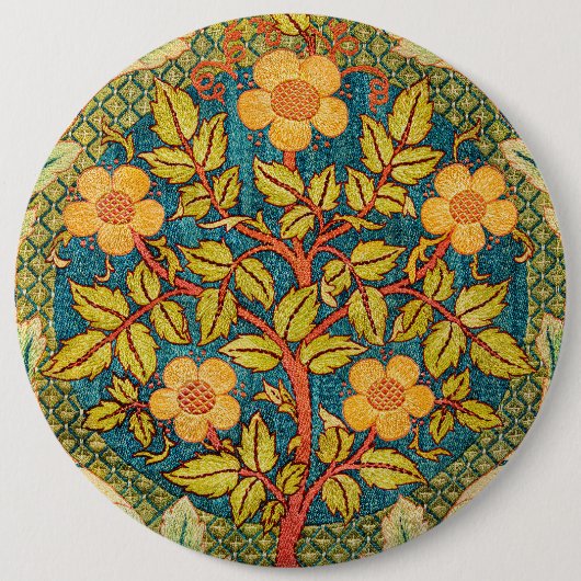 ウィリアム・モリスバラリース:クラシックアーツ&クラフツ 缶バッジ (正面)