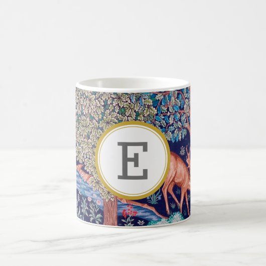 ウィリアム・モリスパーソナライズされたイニシャル コーヒーマグカップ (中央)