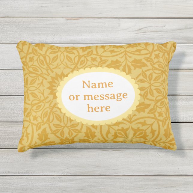 ウィリアム・モリスパーソナライズされたフローラ アウトドアクッション (正面)