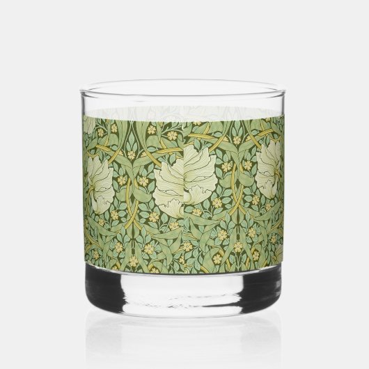 ウィリアム・モリスパーペネルフローラブルー壁紙 ウイスキーグラス (左)