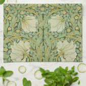 ウィリアム・モリスパーペネルフローラブルー壁紙 キッチンタオル (折り畳み)