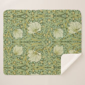 ウィリアム・モリスパーペネルフローラブルー壁紙 シェルパブランケット (正面(横))