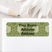 ウィリアム・モリスパーペネルフローラブルー壁紙 ラベル (インサイチュ)