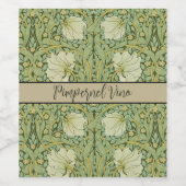 ウィリアム・モリスパーペネルフローラブルー壁紙 ワインラベル (シングルラベル)