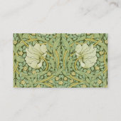 ウィリアム・モリスパーペネルフローラブルー壁紙 名刺 (裏面)