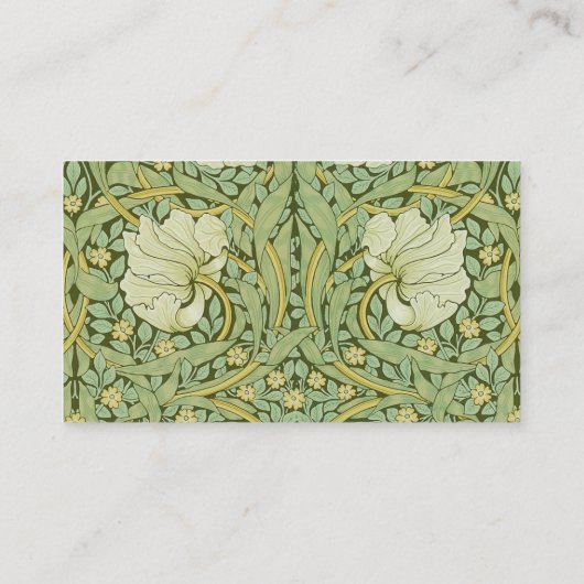 ウィリアム・モリスパーペネルフローラブルー壁紙 名刺 (裏面)