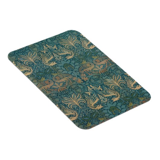 ウィリアム・モリスピーコックアンドドラゴンテキスタイルデザイン マグネット (右側)