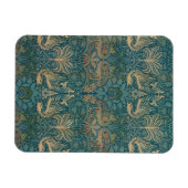 ウィリアム・モリスピーコックアンドドラゴンテキスタイルデザイン マグネット (横)