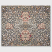 ウィリアム*モリスピーコックフローラピーチグリーン ラッピングペーパー (フラット)