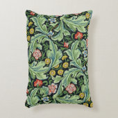 ウィリアム・モリスフローラフラワーカーネーションピンク・グリーン アクセントクッション (正面(垂直))