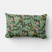 ウィリアム・モリスフローラフラワーカーネーションピンク・グリーン ランバークッション (裏面)