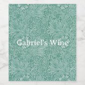 ウィリアム・モリスフローラ壁紙 ワインラベル (シングルラベル)