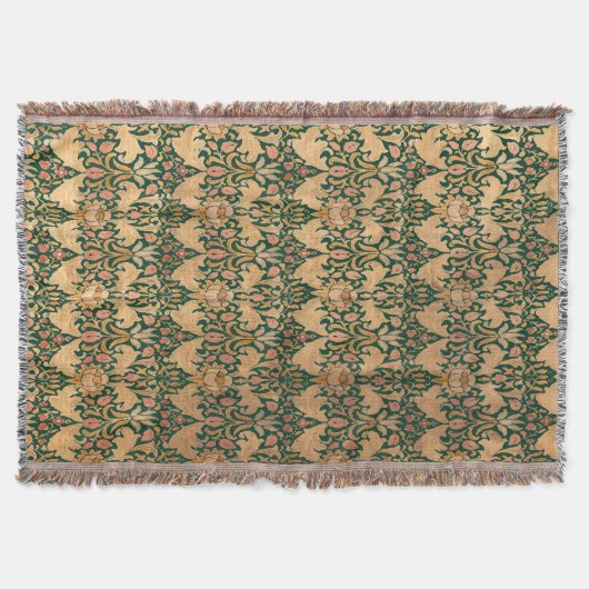 ウィリアム・モリスフローラ毛布 スローブランケット (正面)