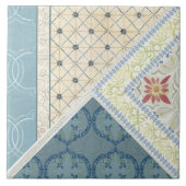 ウィリアム・モリスフローラ職人エラコラージュ右 タイル (正面)