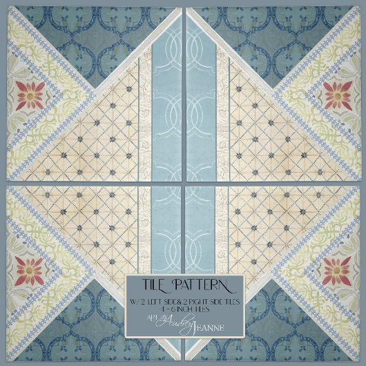 ウィリアム・モリスフローラ職人エラコラージュ右 タイル