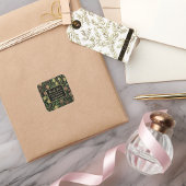 ウィリアム・モリスブラック金ゴールド会社カスタムありがとう スクエアシール