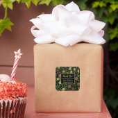 ウィリアム・モリスブラック金ゴールド会社カスタムありがとう スクエアシール