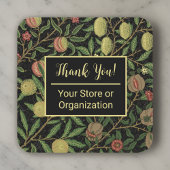 ウィリアム・モリスブラック金ゴールド会社カスタムありがとう スクエアシール