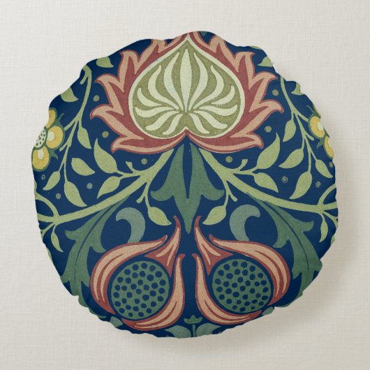 ウィリアム・モリスペルシャ人のクッション ラウンドクッション (裏面)