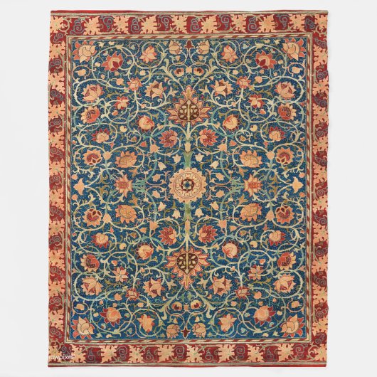 ウィリアム・モリスホランドパークカーペット。 フリースブランケット (正面)