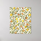 ウィリアム・モリスポメグラナートレモンヴィンテージパターン キャンバスプリント (正面)