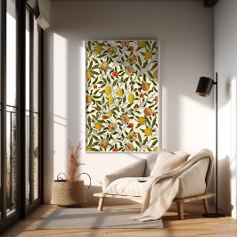 ウィリアム・モリスポメグラナートレモンヴィンテージパターン ポスター