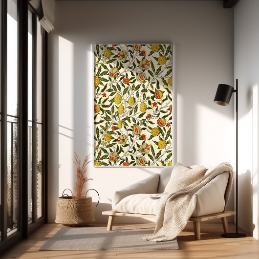 ウィリアム・モリスポメグラナートレモンヴィンテージパターン ポスター