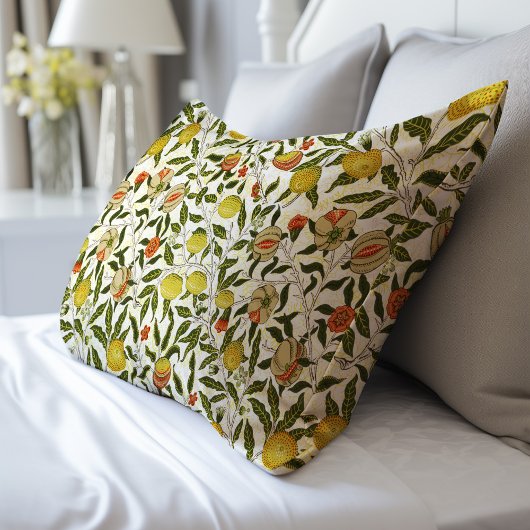 ウィリアム・モリスポメグラナートレモンヴィンテージパターン 枕カバー