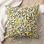 ウィリアム・モリスポメグラナートレモン黄色の果実 クッション (ブランケット)