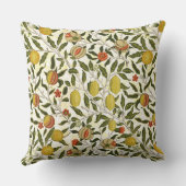 ウィリアム・モリスポメグラナートレモン黄色の果実 クッション (裏面)