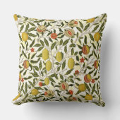 ウィリアム・モリスポメグラナートレモン黄色の果実 クッション (正面)