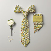 ウィリアム・モリスポメグラナートレモン黄色の果実 ネクタイ