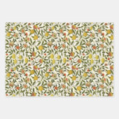 ウィリアム・モリスポメグラナート&レモンフルーツ ラッピングペーパーシート (正面3)