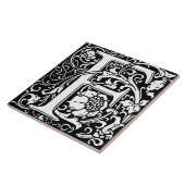 ウィリアム・モリスモノグラムのアールヌーボー手紙F タイル (側面)