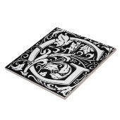 ウィリアム・モリスモノグラムのアールヌーボー手紙G タイル (側面)